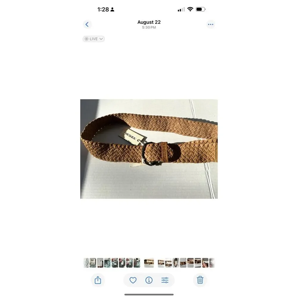 Diesel boys Braided leather belt NWT size 4 y.o.